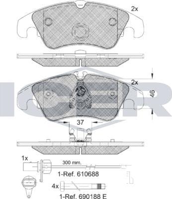 ANDEL 181862-202 - Brake Pad Set, disc brake car-mod.net