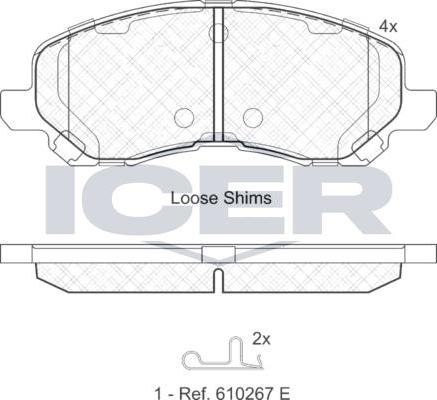 ANDEL 181806 - Brake Pad Set, disc brake car-mod.net