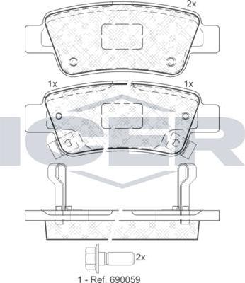 ANDEL 181888 - Brake Pad Set, disc brake car-mod.net