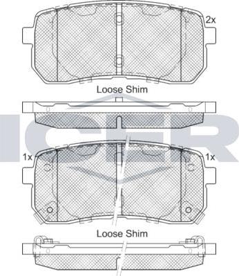 ANDEL 181839-233 - Brake Pad Set, disc brake car-mod.net