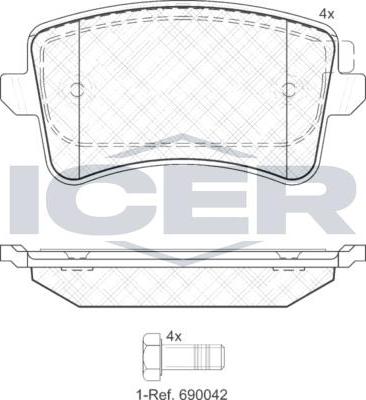 ANDEL 181835 - Brake Pad Set, disc brake car-mod.net