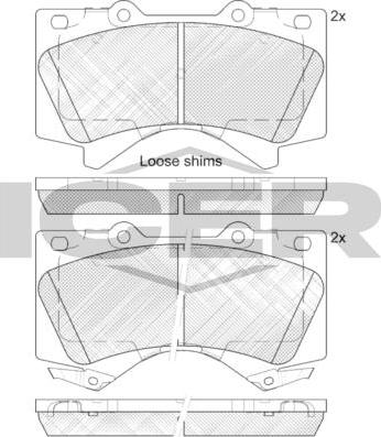 ANDEL 181874 - Brake Pad Set, disc brake car-mod.net
