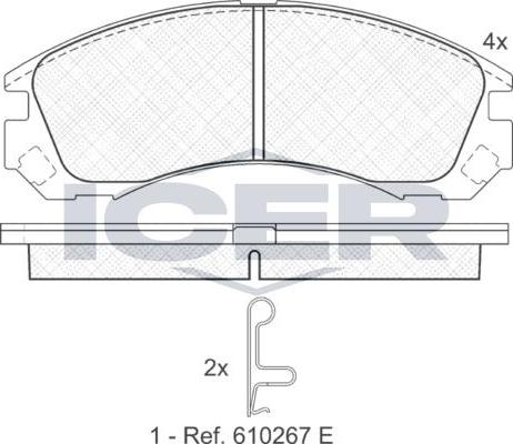 ANDEL 181358 - Brake Pad Set, disc brake car-mod.net