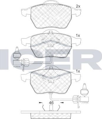 ANDEL 181362 - Brake Pad Set, disc brake car-mod.net