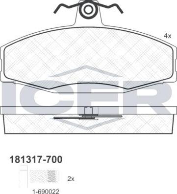 ANDEL 181317-700 - Brake Pad Set, disc brake car-mod.net