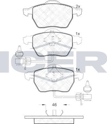 ANDEL 181331 - Brake Pad Set, disc brake car-mod.net