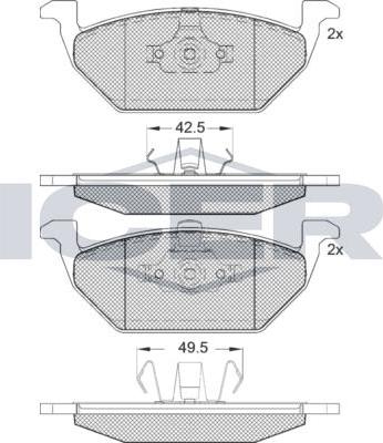 ANDEL 181338 - Brake Pad Set, disc brake car-mod.net