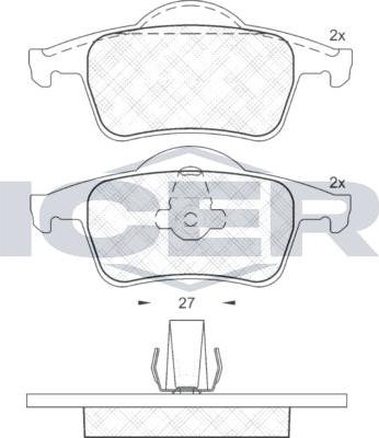 ANDEL 181298 - Brake Pad Set, disc brake car-mod.net