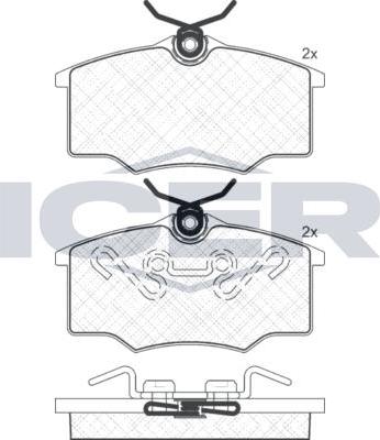 ANDEL 181250 - Brake Pad Set, disc brake car-mod.net