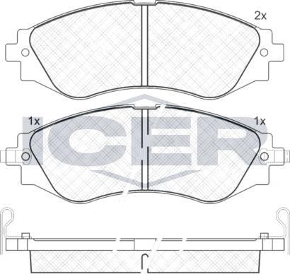 ANDEL 181260 - Brake Pad Set, disc brake car-mod.net