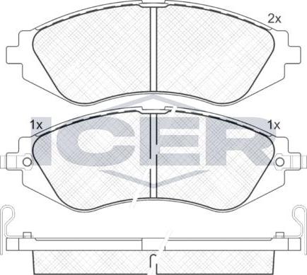 ANDEL 181263 - Brake Pad Set, disc brake car-mod.net