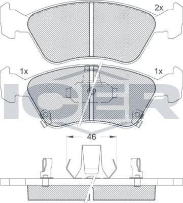 ANDEL 181235 - Brake Pad Set, disc brake car-mod.net