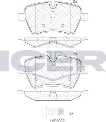 ANDEL 181756 - Brake Pad Set, disc brake car-mod.net