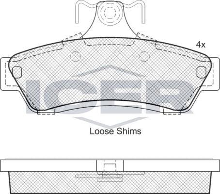 ANDEL 181753 - Brake Pad Set, disc brake car-mod.net