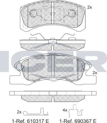 ANDEL 181701-208 - Brake Pad Set, disc brake car-mod.net