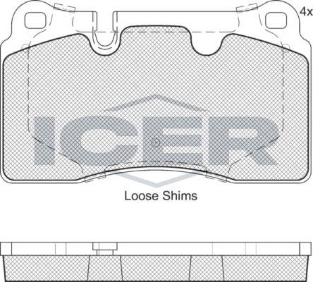 ANDEL 181789 - Brake Pad Set, disc brake car-mod.net