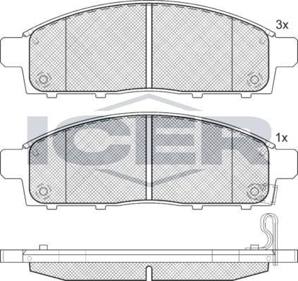 ANDEL 181784 - Brake Pad Set, disc brake car-mod.net
