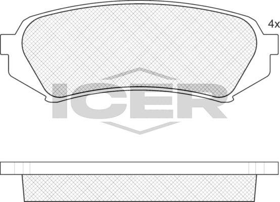 ANDEL 181734 - Brake Pad Set, disc brake car-mod.net