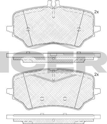 ANDEL 182450 - Brake Pad Set, disc brake car-mod.net
