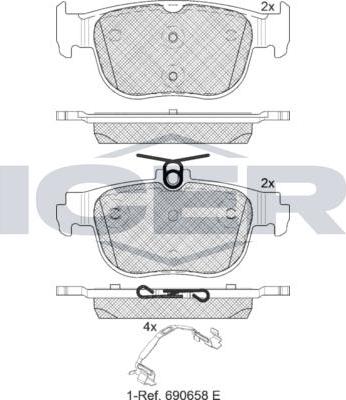 ANDEL 182408 - Brake Pad Set, disc brake car-mod.net