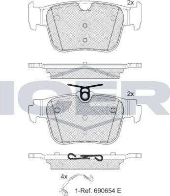 ANDEL 182410 - Brake Pad Set, disc brake car-mod.net