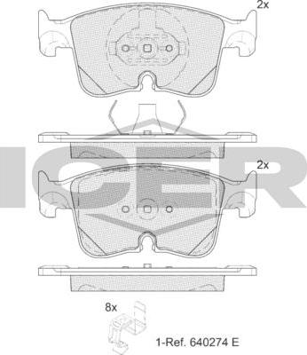 ANDEL 182487 - Brake Pad Set, disc brake car-mod.net
