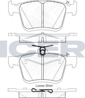 ANDEL 182099 - Brake Pad Set, disc brake car-mod.net