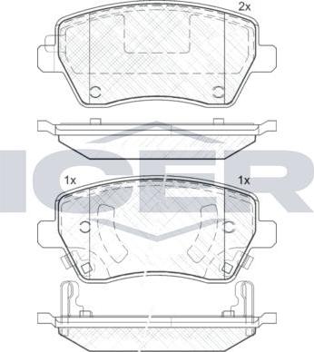 ANDEL 182019 - Brake Pad Set, disc brake car-mod.net