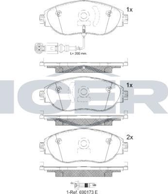 ANDEL 182018 - Brake Pad Set, disc brake car-mod.net