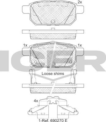 ANDEL 182017 - Brake Pad Set, disc brake car-mod.net