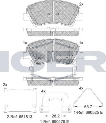 ANDEL 182035-233 - Brake Pad Set, disc brake car-mod.net