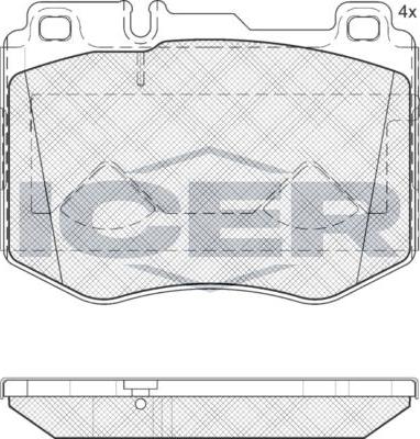 ANDEL 182195-200 - Brake Pad Set, disc brake car-mod.net