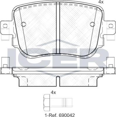 ANDEL 182152 - Brake Pad Set, disc brake car-mod.net