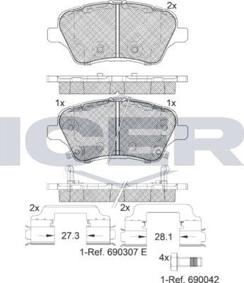 ANDEL 182108-203 - Brake Pad Set, disc brake car-mod.net
