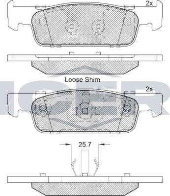 ANDEL 182115-203 - Brake Pad Set, disc brake car-mod.net