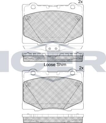 ANDEL 182184 - Brake Pad Set, disc brake car-mod.net