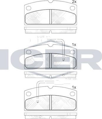 ANDEL 182133 - Brake Pad Set, disc brake car-mod.net