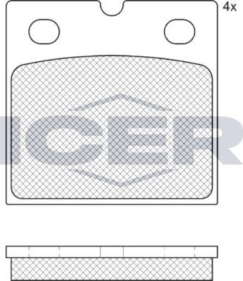 ANDEL 182361 - Brake Pad Set, disc parking brake car-mod.net