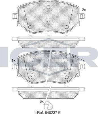 ANDEL 182383 - Brake Pad Set, disc brake car-mod.net