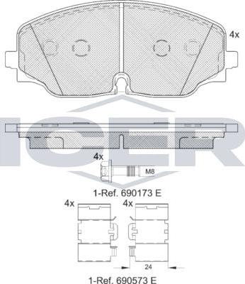 ANDEL 182328 - Brake Pad Set, disc brake car-mod.net