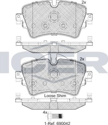 ANDEL 182211 - Brake Pad Set, disc brake car-mod.net