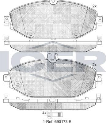 ANDEL 182213 - Brake Pad Set, disc brake car-mod.net