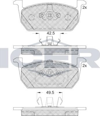 ANDEL 182285 - Brake Pad Set, disc brake car-mod.net