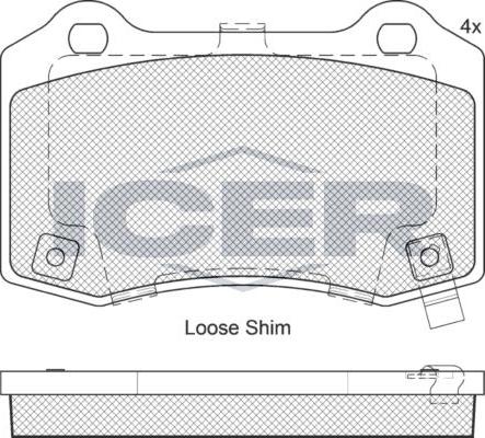 ANDEL 182230 - Brake Pad Set, disc brake car-mod.net