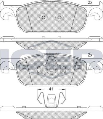 ANDEL 182274 - Brake Pad Set, disc brake car-mod.net