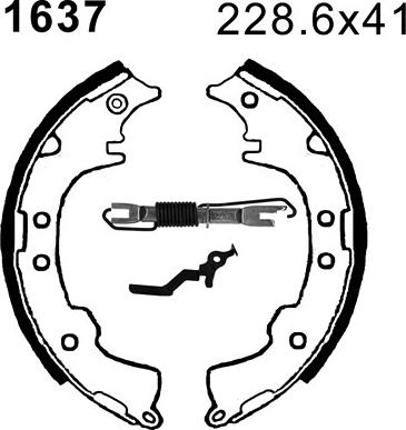 ANDEL A6610X - Drum Brake Shoe Set car-mod.net