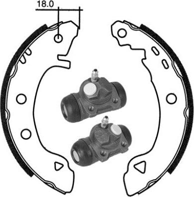 ANDEL A6136 - Drum Brake Shoe Set car-mod.net