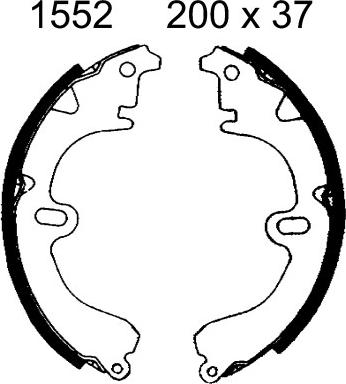 ANDEL A1552 - Drum Brake Shoe Set car-mod.net