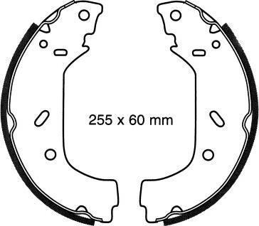 ANDEL A1562 - Drum Brake Shoe Set car-mod.net
