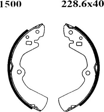 ANDEL A1500 - Drum Brake Shoe Set car-mod.net